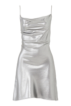 Metallic Mini Slip Dress